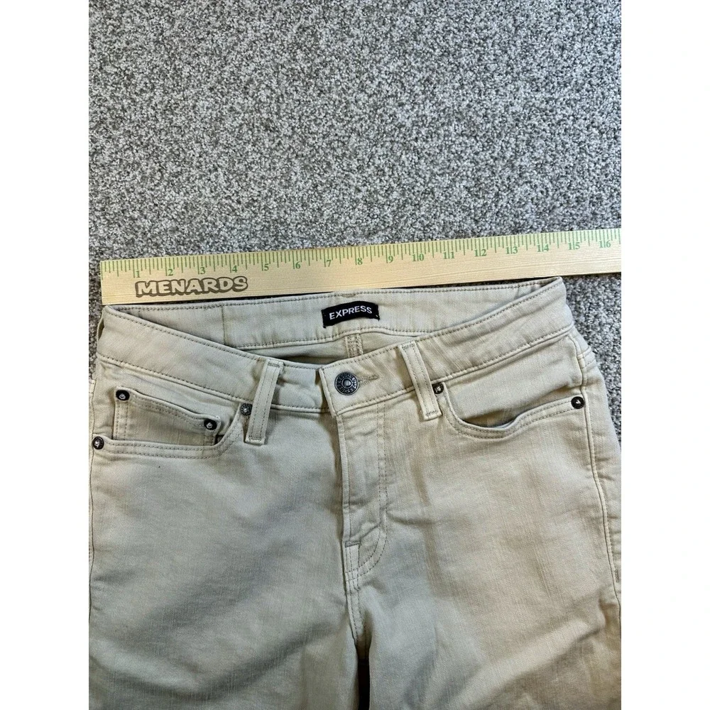Express Jeans Mens 28x30 Slim Fit Hyper Stretch Beige Denim Casual